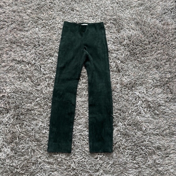 Vince Suede Leather Stretch Split-Hem Crop Pant The Mile Sz XS NWT 1250$❤️ - Picture 3 of 10